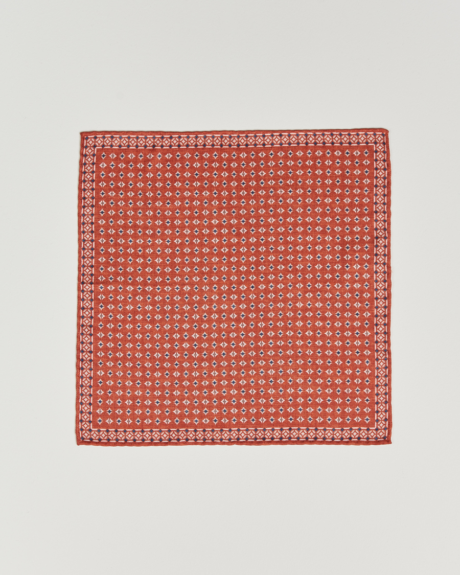 Herre | Brunello Cucinelli Silk Pocket Square Orange | Brunello Cucinelli | Silk Pocket Square Orange