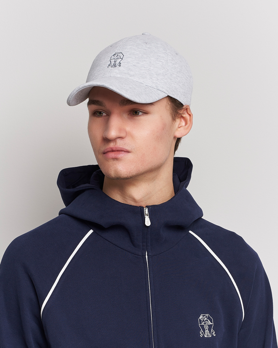 Herre |  | Brunello Cucinelli | Peach Baseball Cap Light Grey