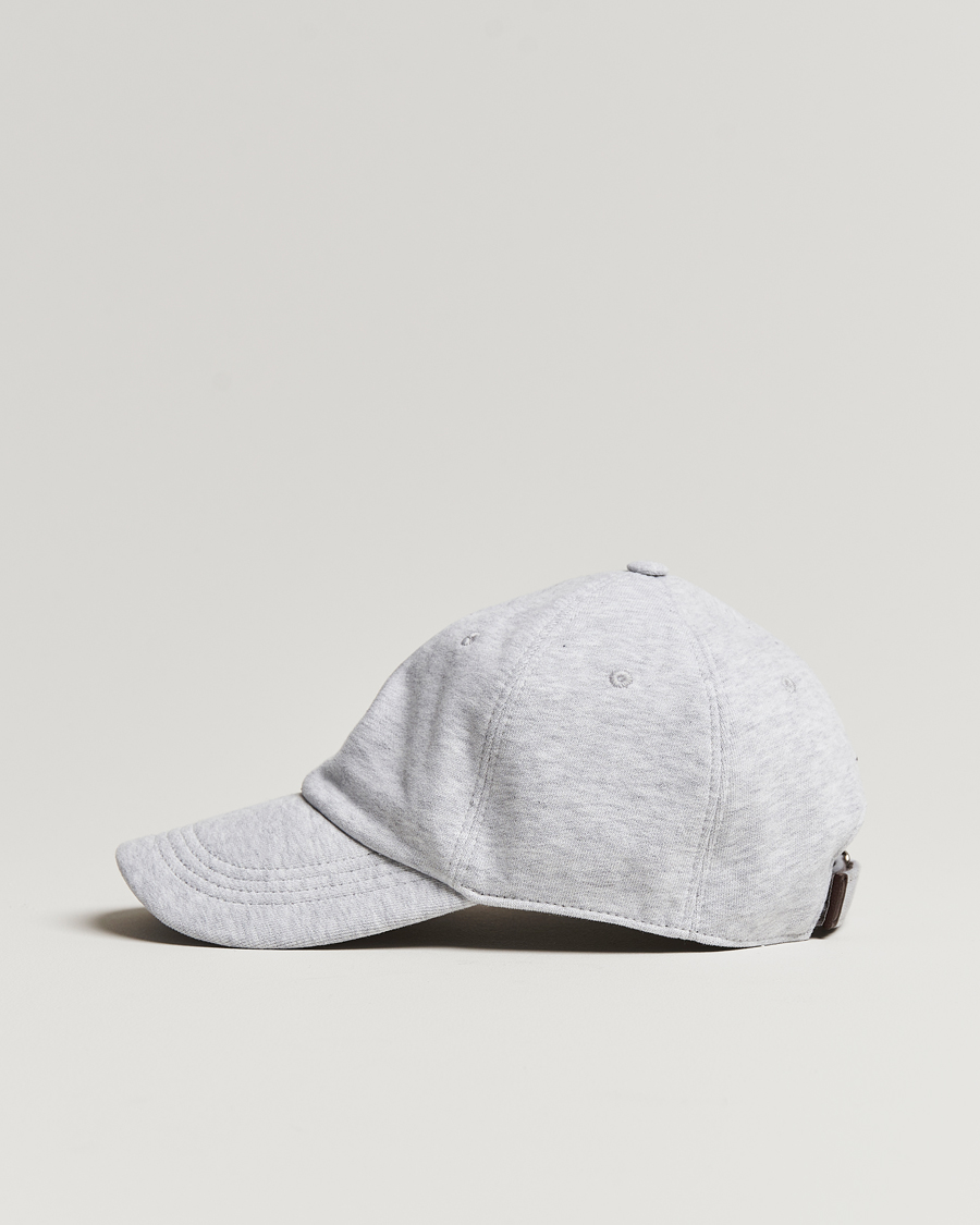 Herre | Brunello Cucinelli Peach Baseball Cap Light Grey | Brunello Cucinelli | Peach Baseball Cap Light Grey