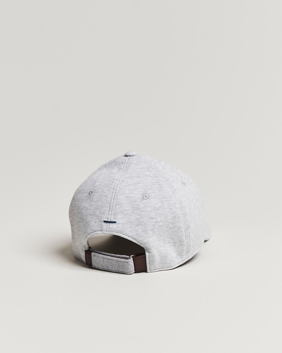 Herre | Brunello Cucinelli Peach Baseball Cap Light Grey | Brunello Cucinelli | Peach Baseball Cap Light Grey