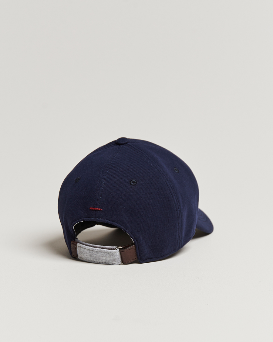Herre | Brunello Cucinelli Peach Baseball Cap Navy | Brunello Cucinelli | Peach Baseball Cap Navy