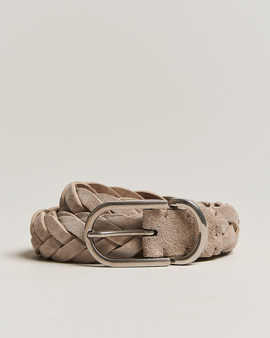 Herre | Brunello Cucinelli Braided Suede Belt Desert Suede | Brunello Cucinelli | Braided Suede Belt Desert Suede