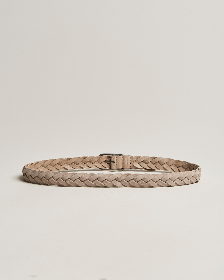 Herre | Brunello Cucinelli Braided Suede Belt Desert Suede | Brunello Cucinelli | Braided Suede Belt Desert Suede