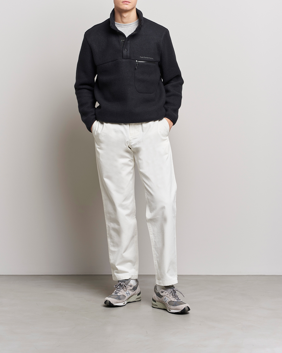 Herre | Gensere | Peak Performance | Fleece Snap Sweater Black
