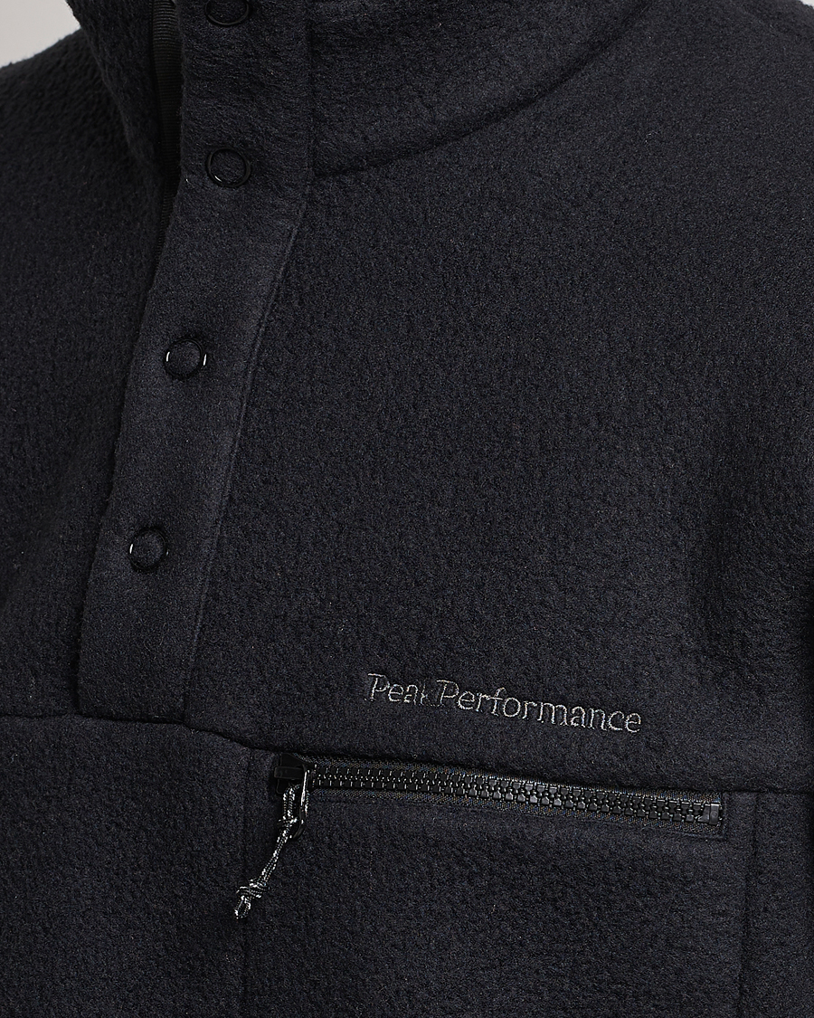 Herre | Gensere | Peak Performance | Fleece Snap Sweater Black
