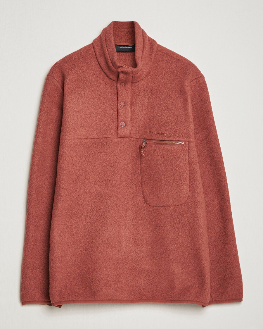 Herre | Gensere | Peak Performance | Fleece Snap Sweater Classic Clay