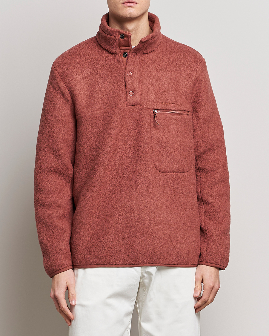 Herre | Gensere | Peak Performance | Fleece Snap Sweater Classic Clay
