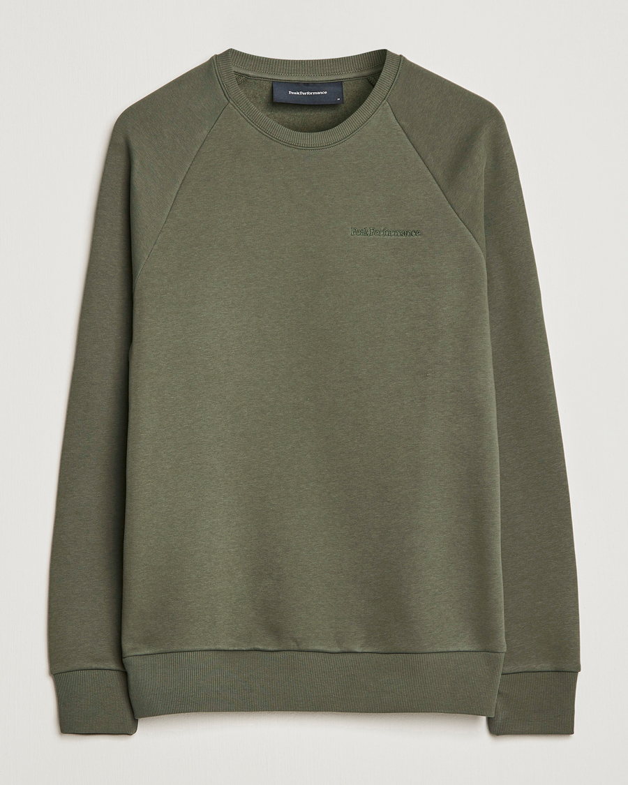 Herre | Gensere | Peak Performance | Original Small Logo Crew Neck Sweatshirt Pine Needle