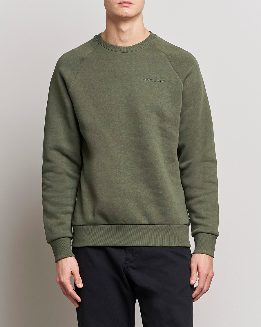 Herre | Gensere | Peak Performance | Original Small Logo Crew Neck Sweatshirt Pine Needle