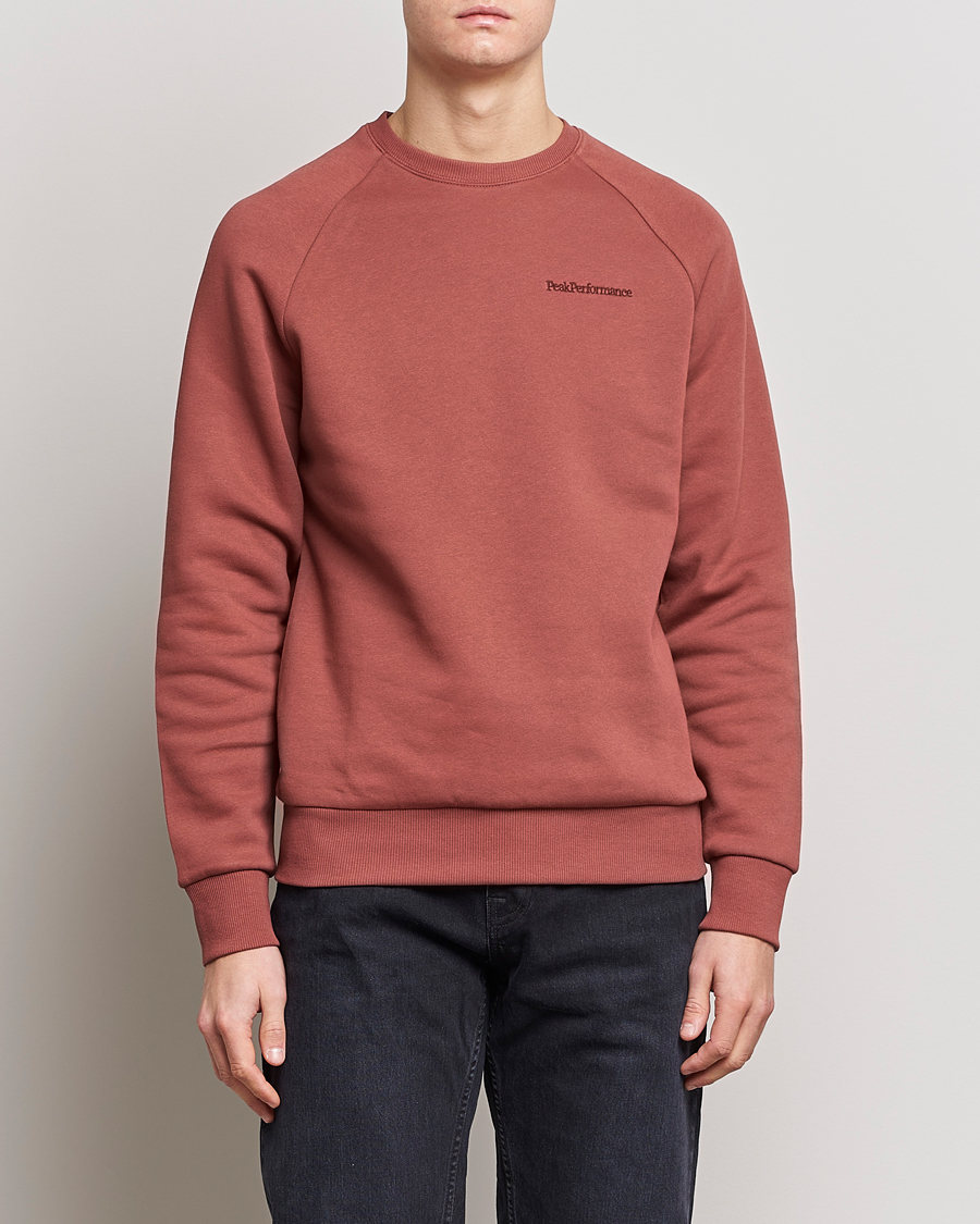 Herre |  | Peak Performance | Original Small Logo Crew Neck Sweatshirt Classic Clay