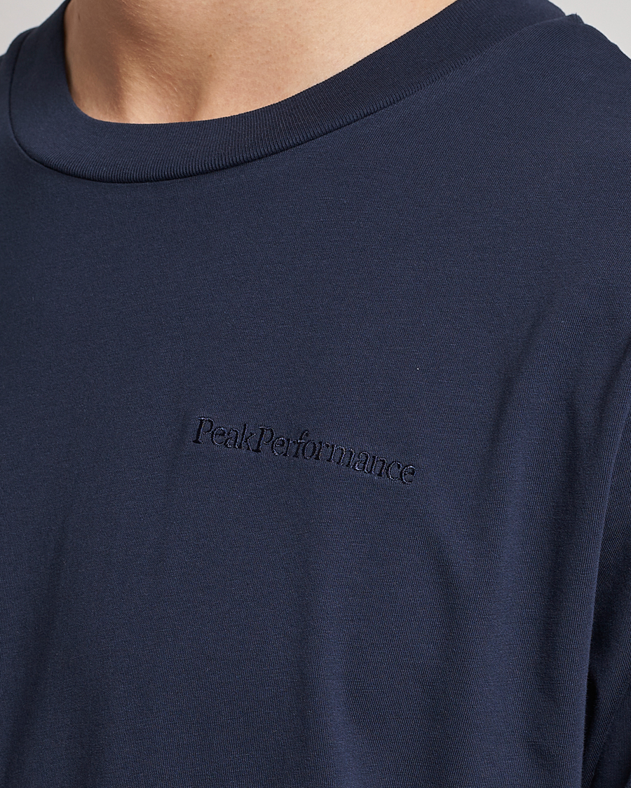 Herre | T-Shirts | Peak Performance | Original Logo Crew Neck T-Shirt Blue Shadow