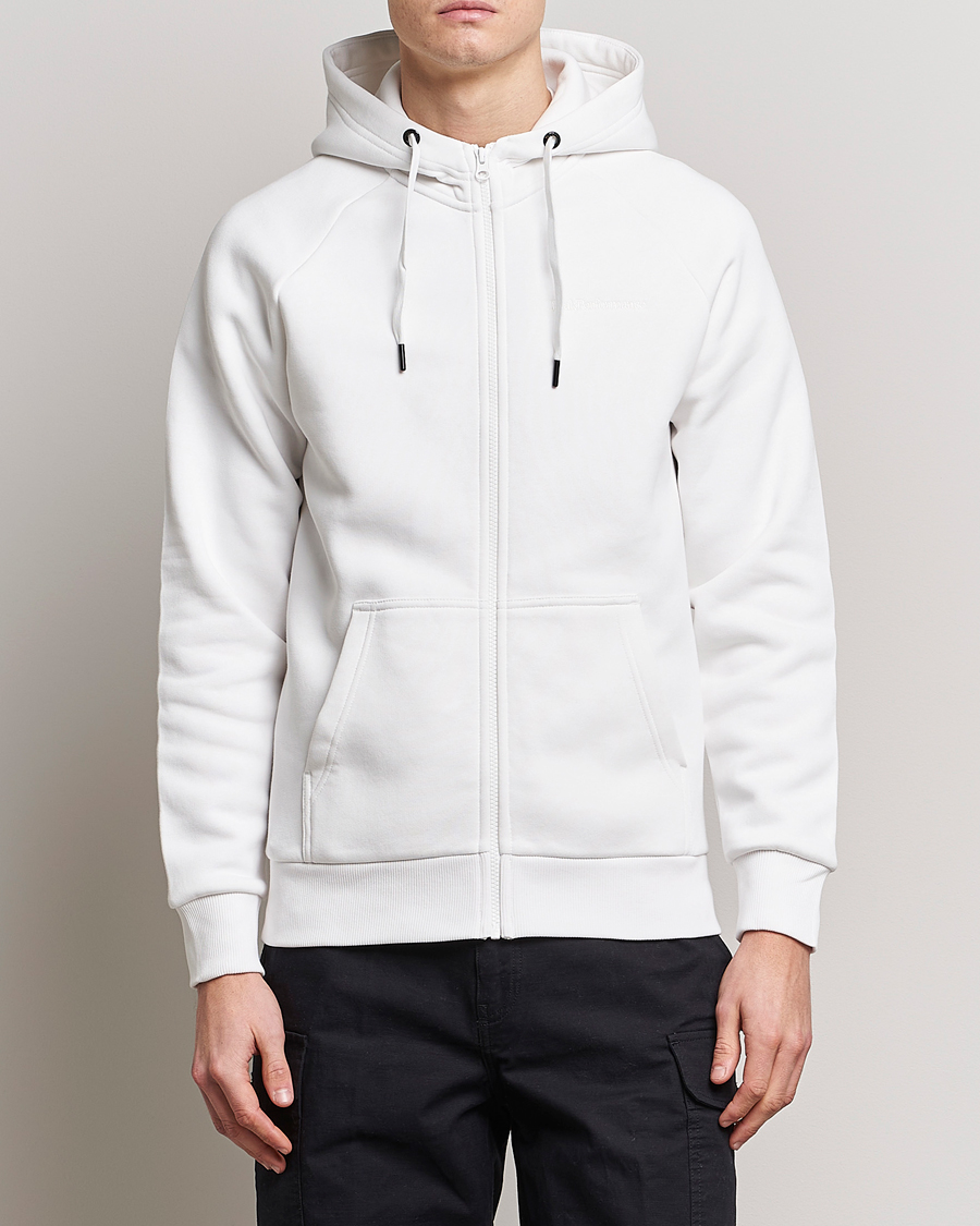 Herre |  | Peak Performance | Original Small Logo Full Zip Off White