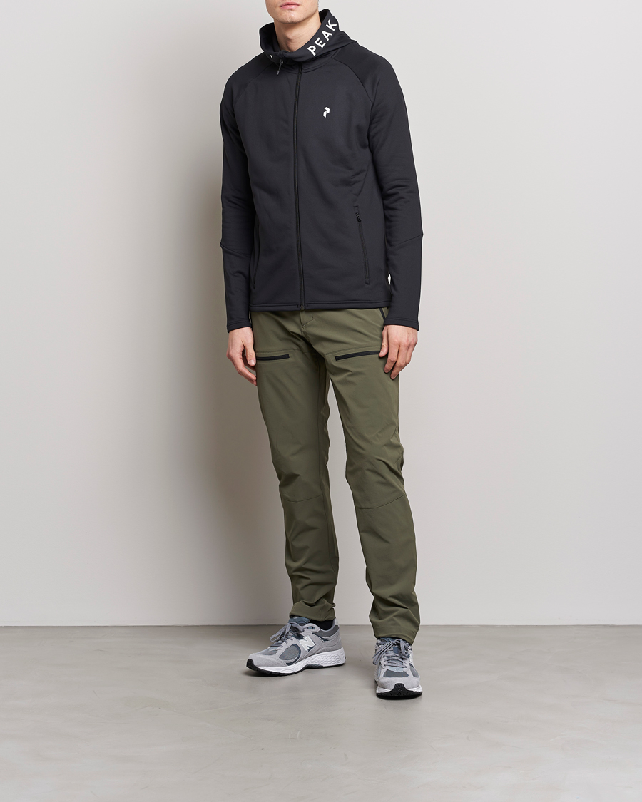 Herre | Gensere | Peak Performance | Rider Zip Hood Fleece Black