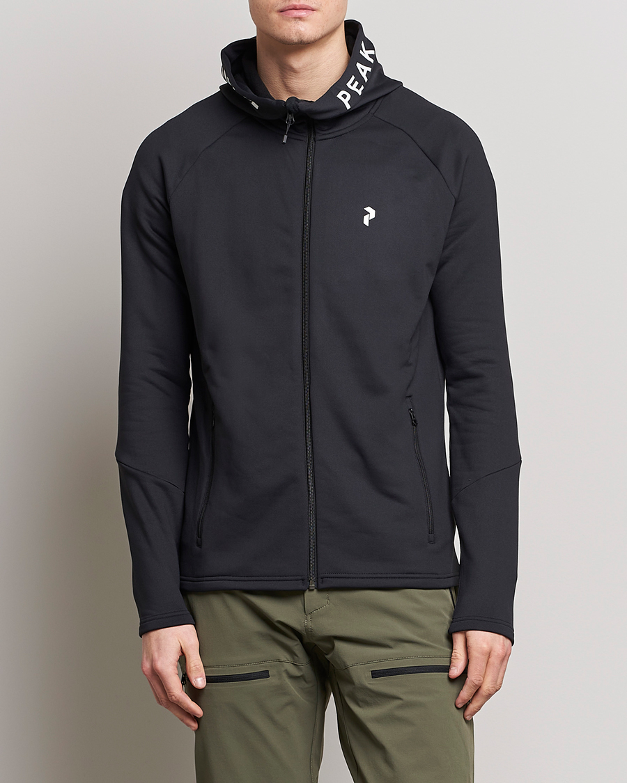Herre | Gensere | Peak Performance | Rider Zip Hood Fleece Black
