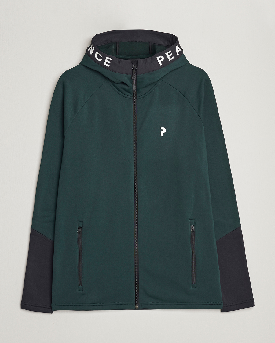 Herre | Gensere | Peak Performance | Rider Zip Hood Fleece Scarab Green/Black