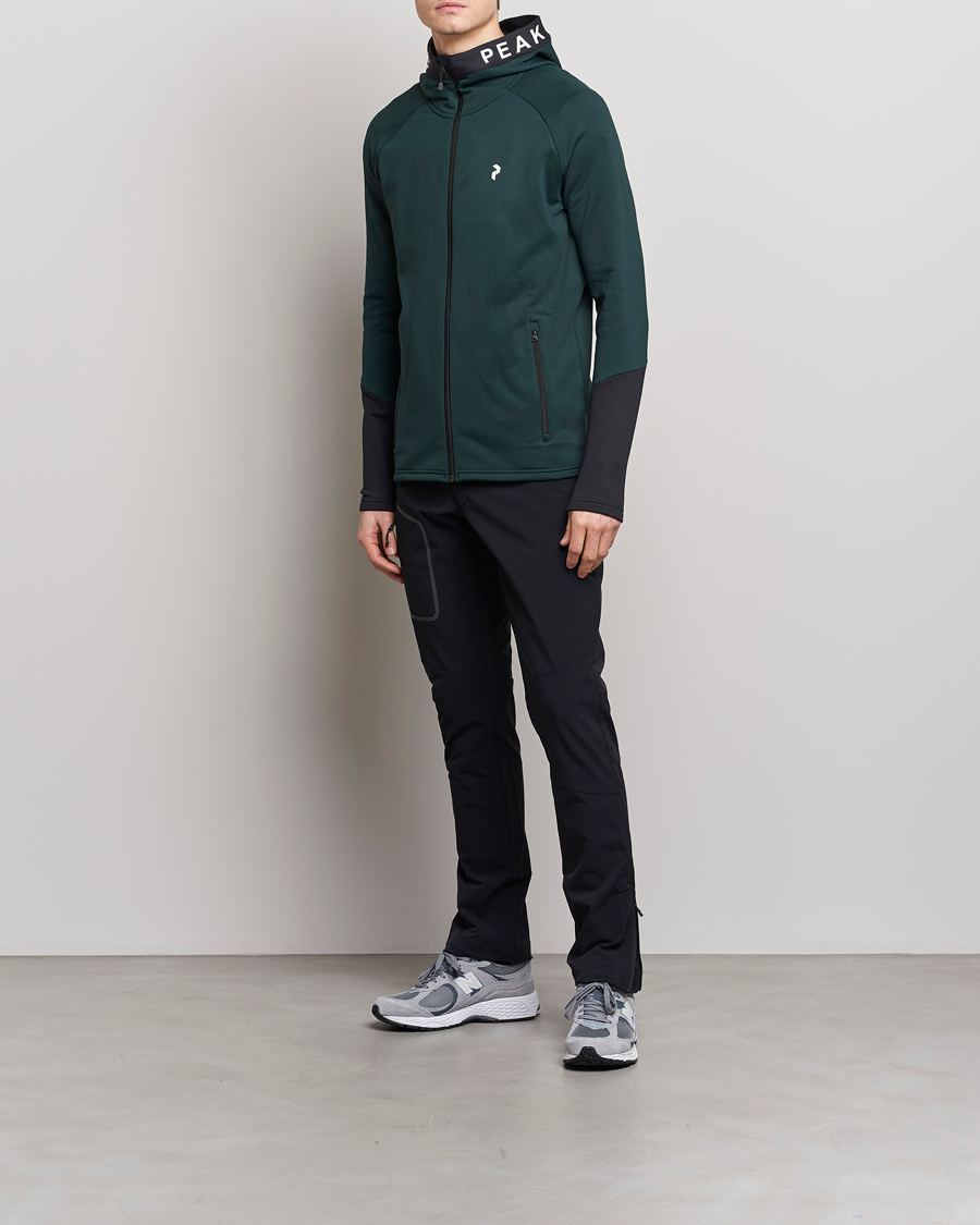 Herre | Gensere | Peak Performance | Rider Zip Hood Fleece Scarab Green/Black
