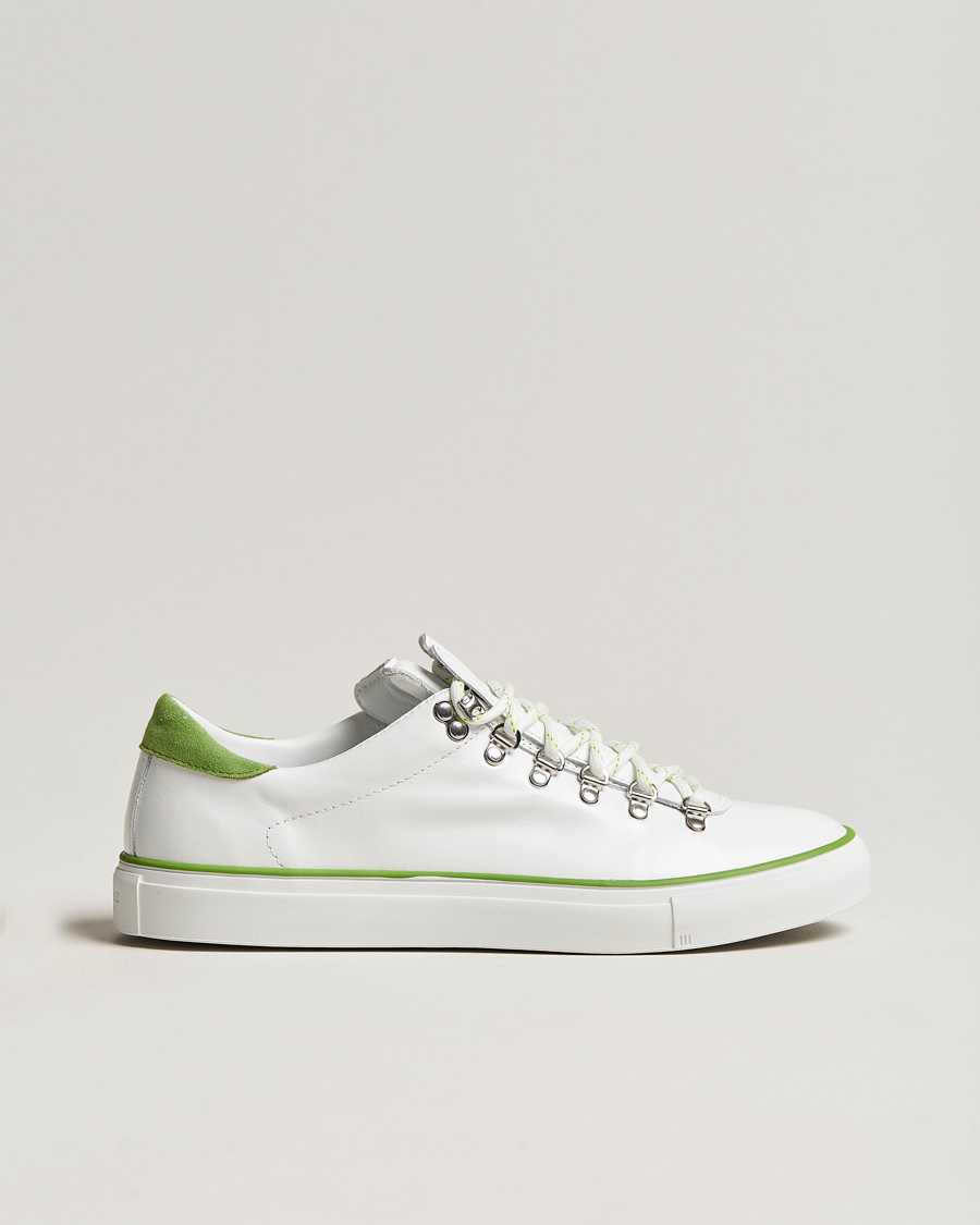 Herre | Diemme Marostica Low Sneaker White Nappa Lime | Diemme | Marostica Low Sneaker White Nappa Lime