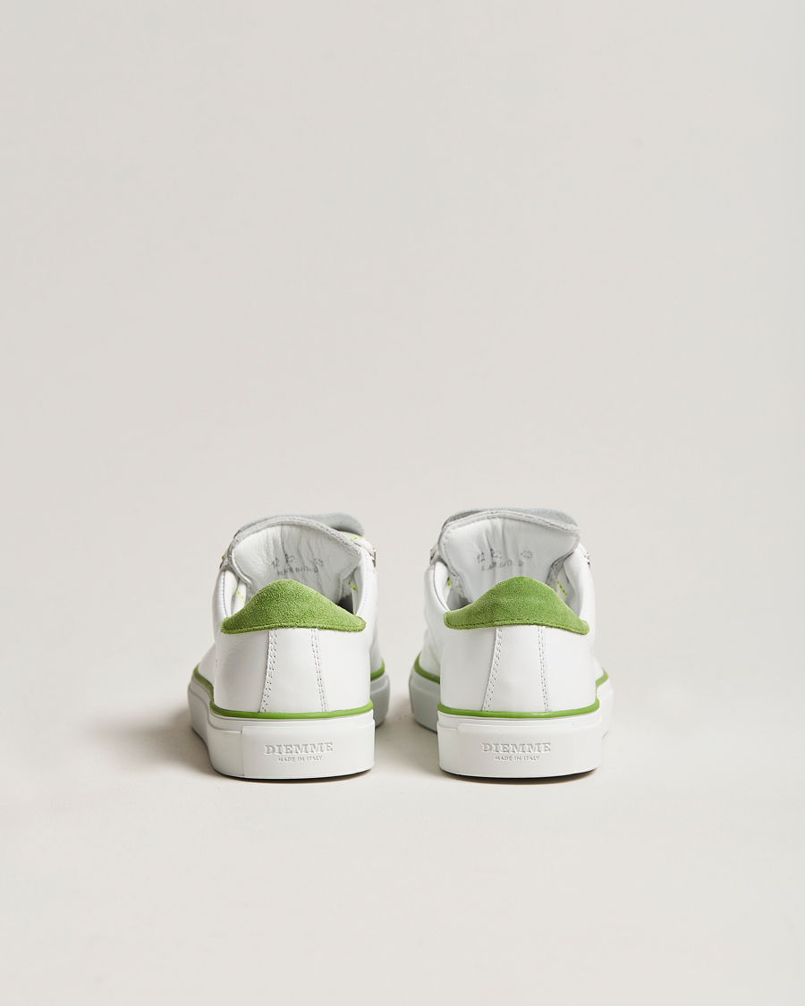 Herre | Diemme Marostica Low Sneaker White Nappa Lime | Diemme | Marostica Low Sneaker White Nappa Lime