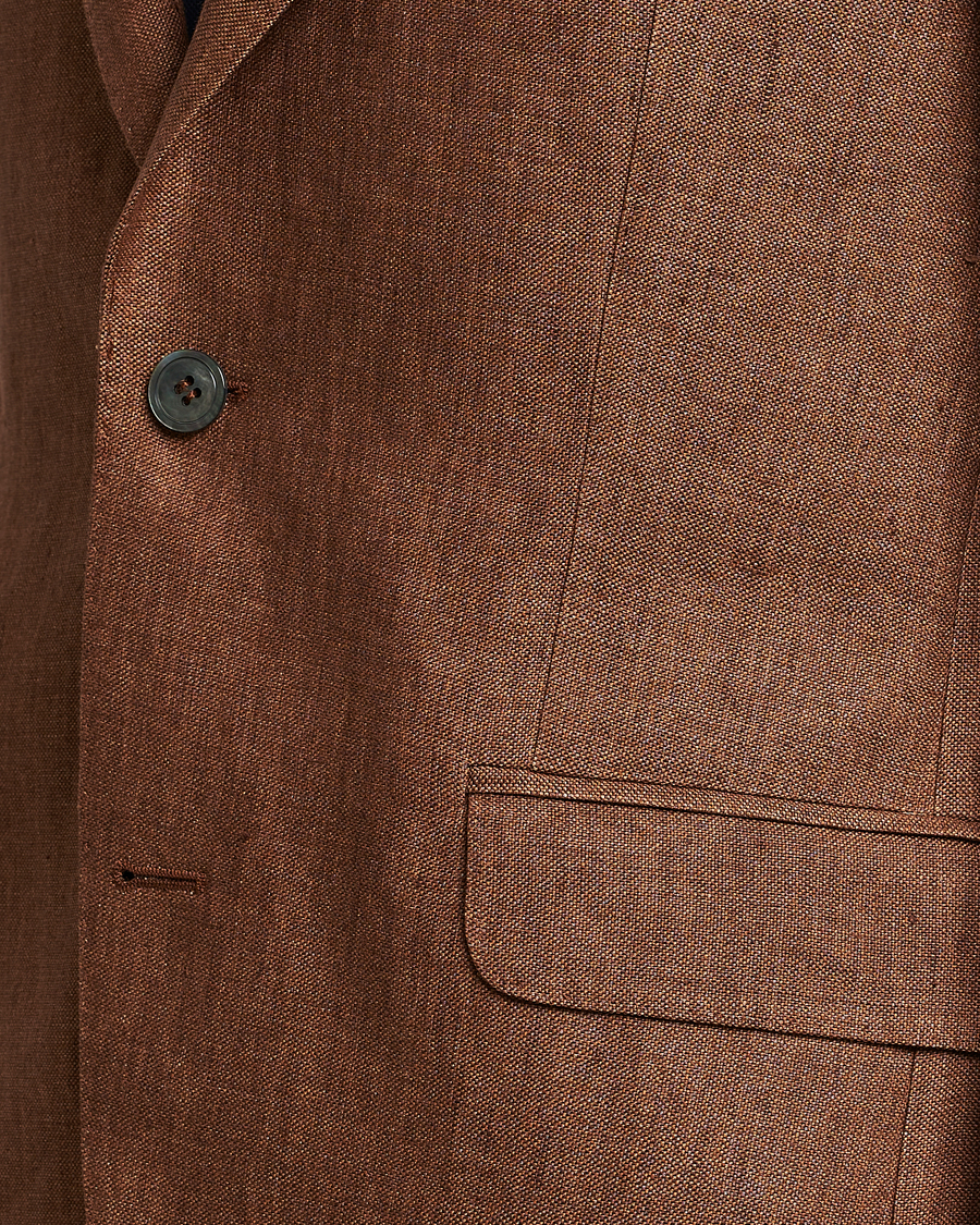 Herre | Dressjakker | Oscar Jacobson | Ferry Soft Linen Blazer Brown