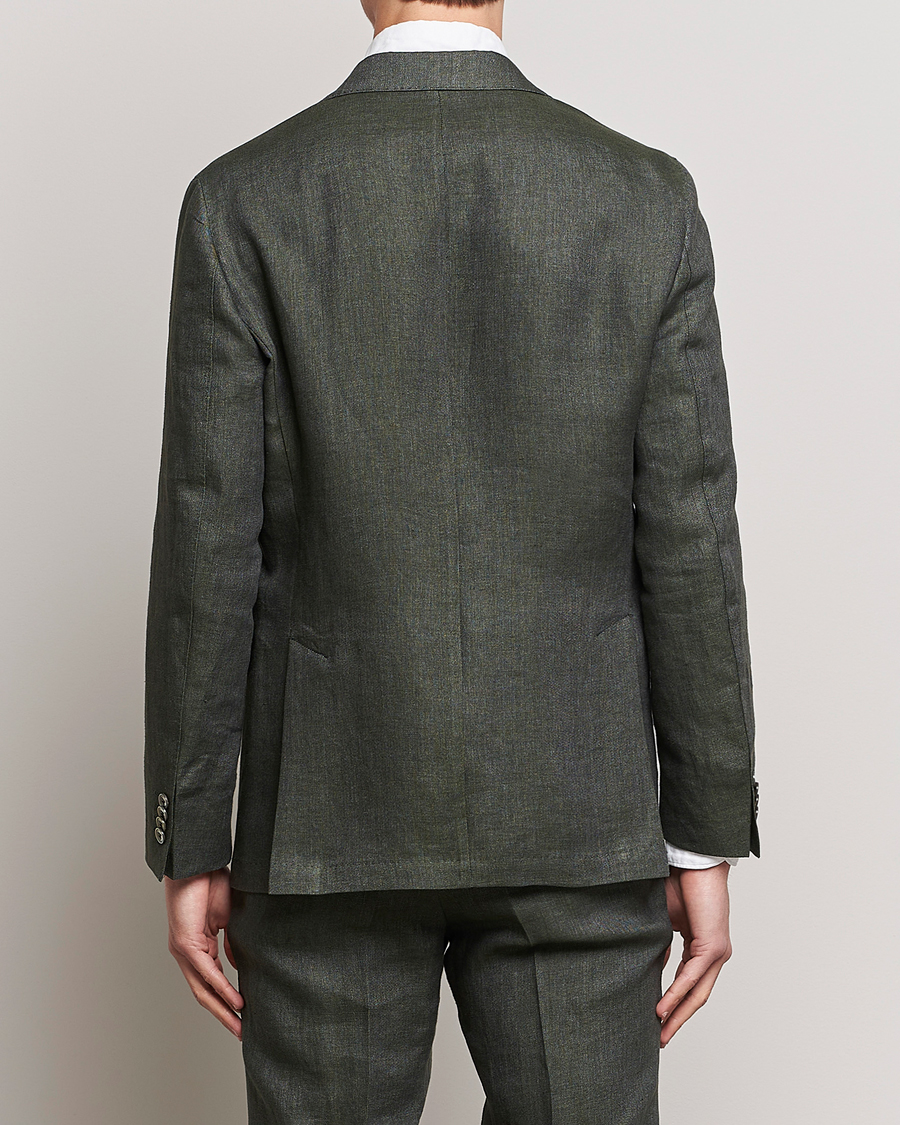 Herre | Dressjakker | Oscar Jacobson | Ferry Soft Linen Blazer Green