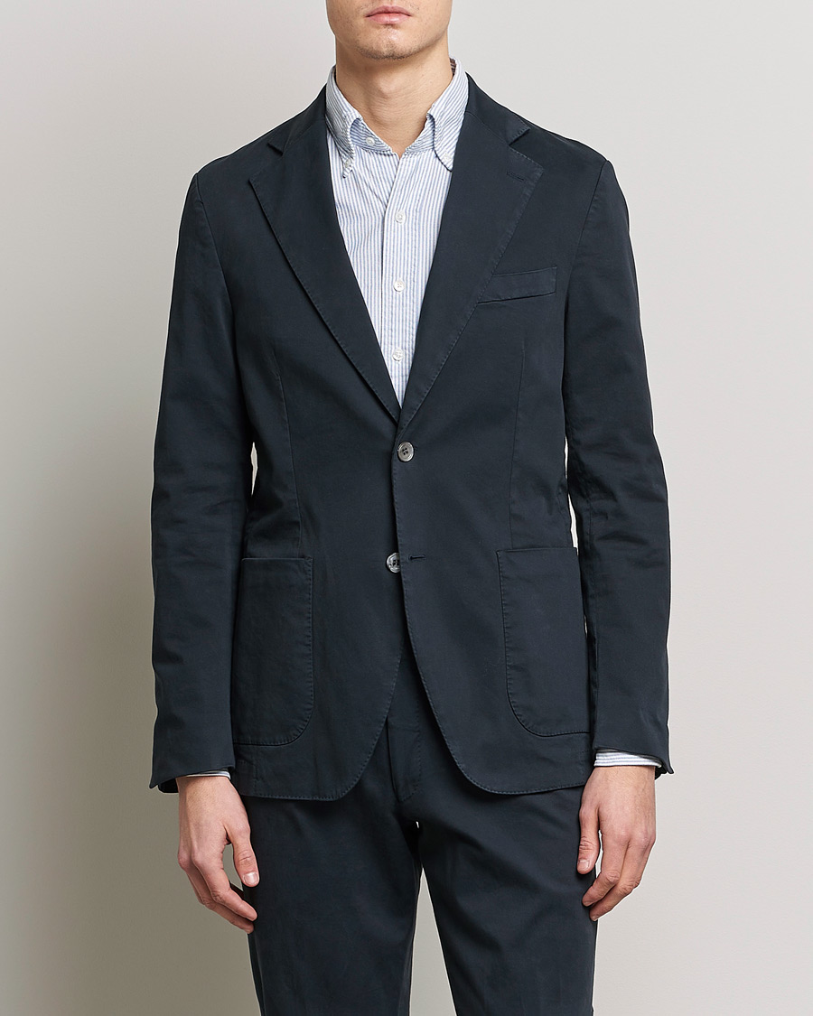 Herre | Dressjakker | Oscar Jacobson | Egel Cotton Blazer Navy