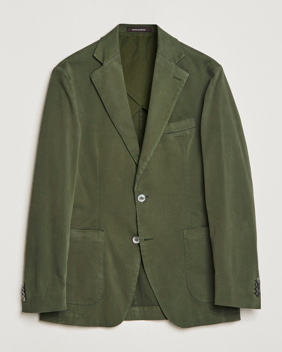 Herre | Dressjakker | Oscar Jacobson | Egel Cotton Blazer Green
