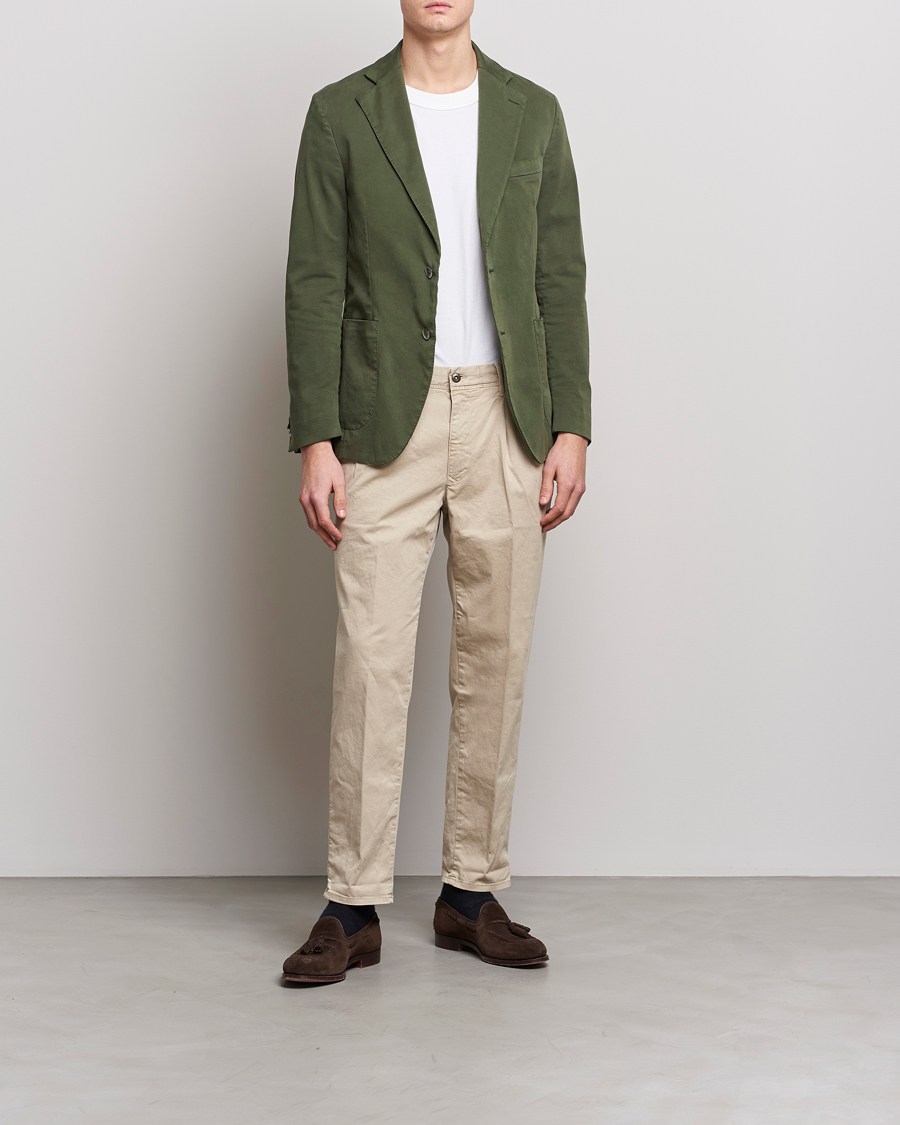 Herre | Dressjakker | Oscar Jacobson | Egel Cotton Blazer Green