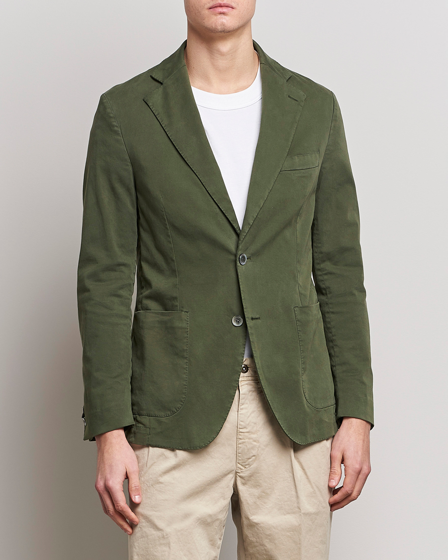 Herre | Dressjakker | Oscar Jacobson | Egel Cotton Blazer Green