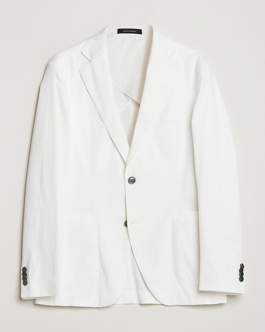 Herre | Dressjakker | Oscar Jacobson | Egel Cotton Blazer White