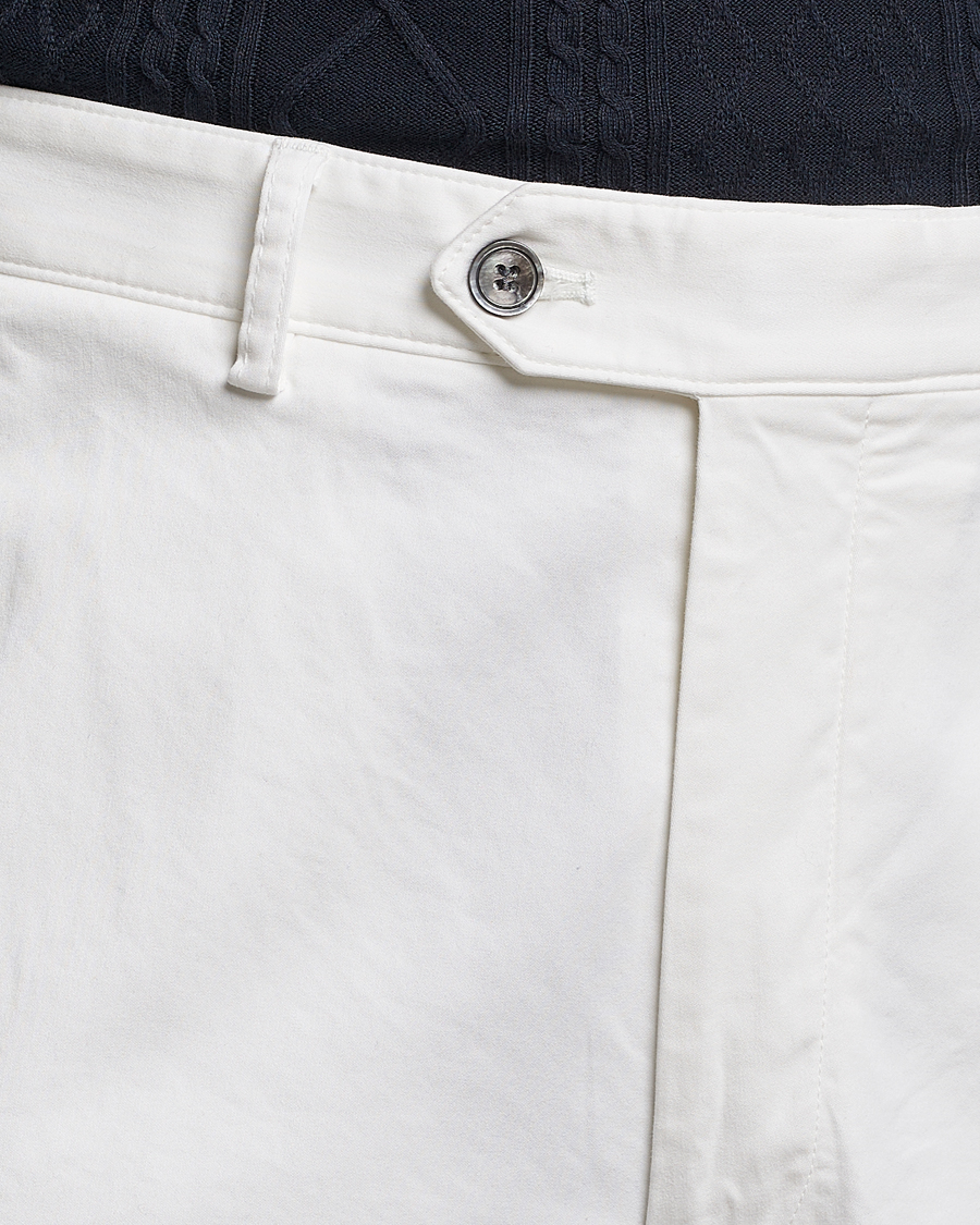 Herre | Bukser | Oscar Jacobson | Tanker Pleat Cotton Trousers Off White