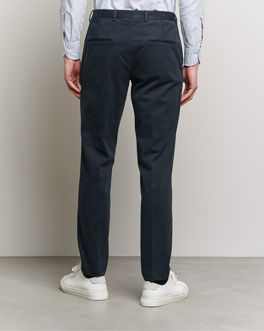 Herre | Bukser | Oscar Jacobson | Denz Casual Cotton Trousers Navy