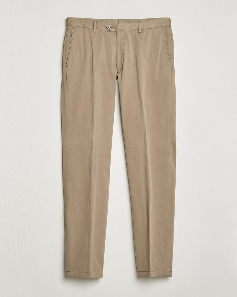 Herre | Bukser | Oscar Jacobson | Denz Casual Cotton Trousers Beige