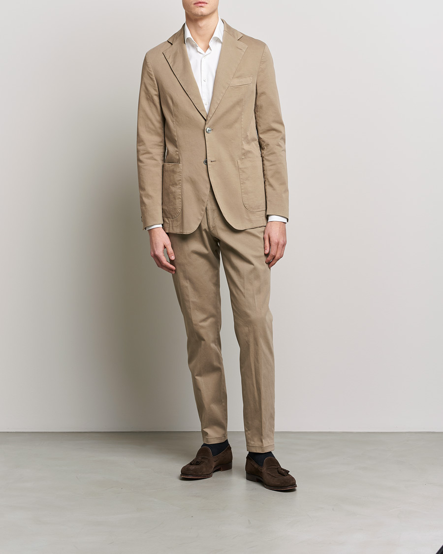 Herre | Bukser | Oscar Jacobson | Denz Casual Cotton Trousers Beige