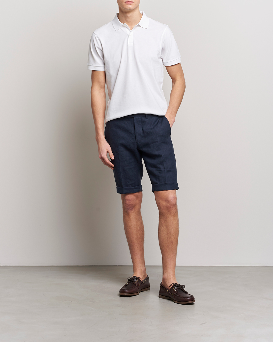 Herre | Shorts | Oscar Jacobson | Declan Linen Shorts Navy