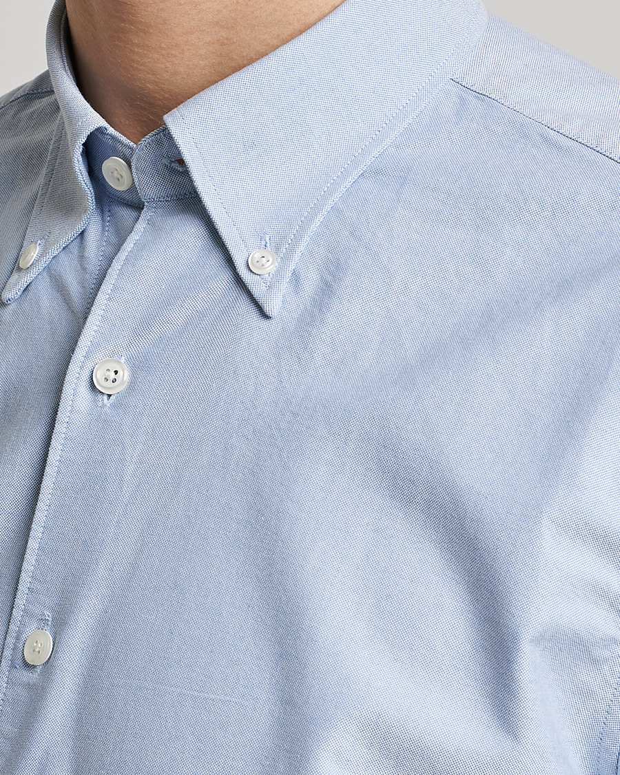 Herre | Skjorter | Oscar Jacobson | Regular Fit Button Down Oxford Shirt Light Blue