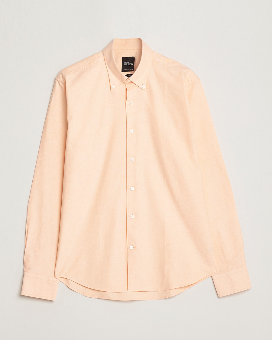 Herre | Skjorter | Oscar Jacobson | Regular Fit Button Down Oxford Shirt Orange