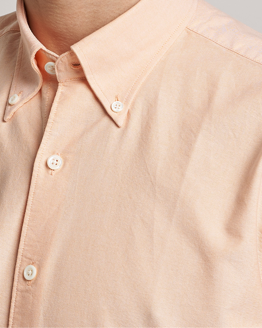 Herre | Skjorter | Oscar Jacobson | Regular Fit Button Down Oxford Shirt Orange