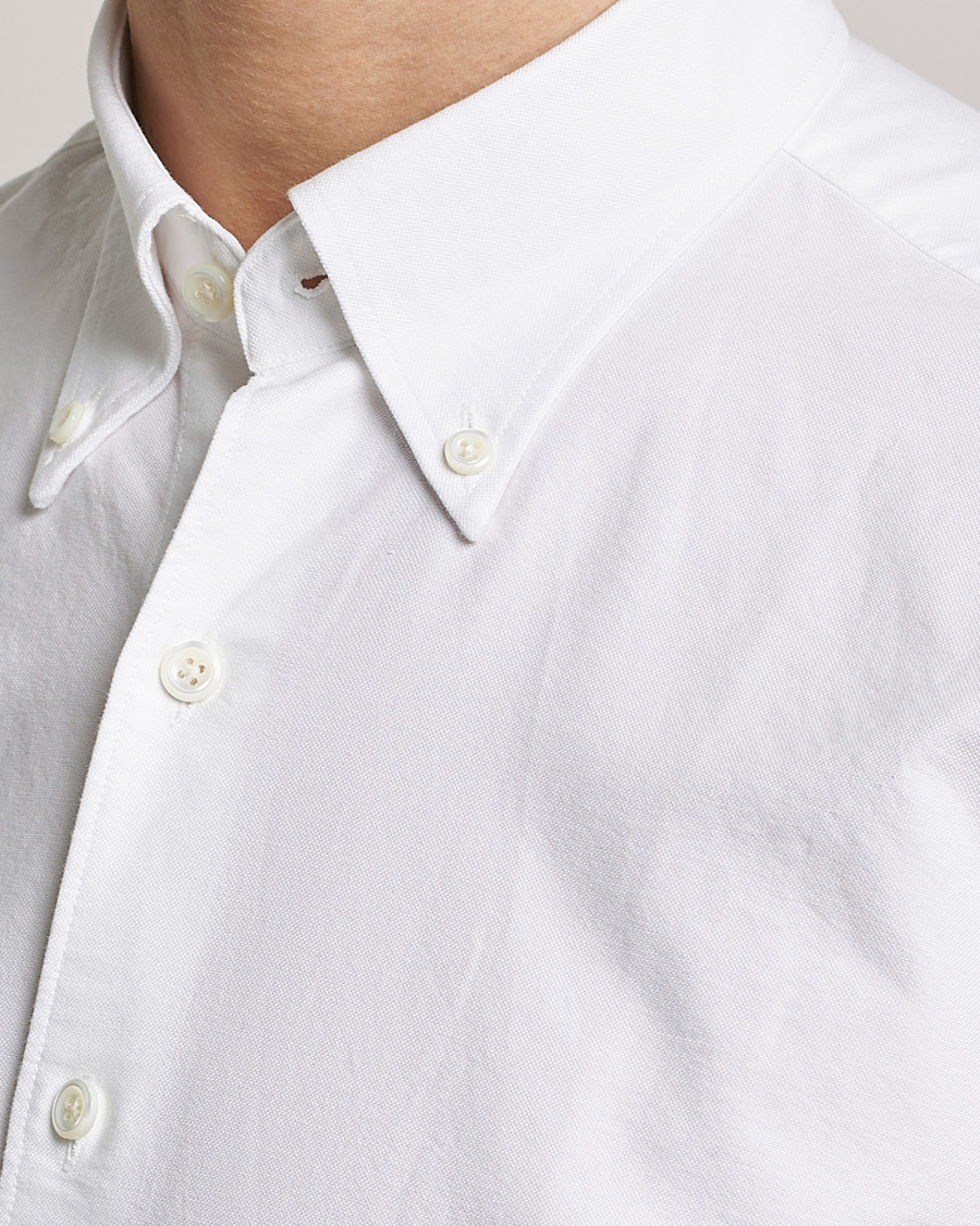 Herre | Skjorter | Oscar Jacobson | Regular Fit Button Down Oxford Shirt White