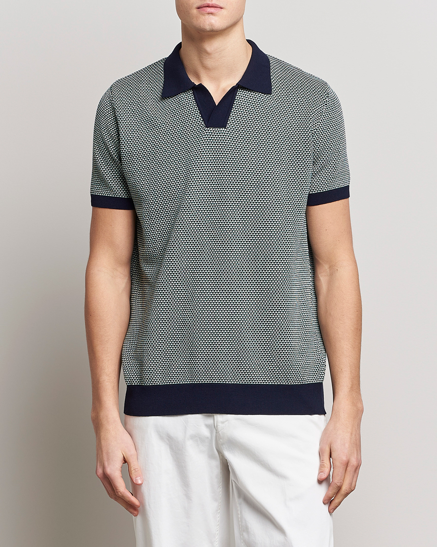 Herre |  | Oscar Jacobson | Dalius Cotton Woven Structure Cotton Polo Green