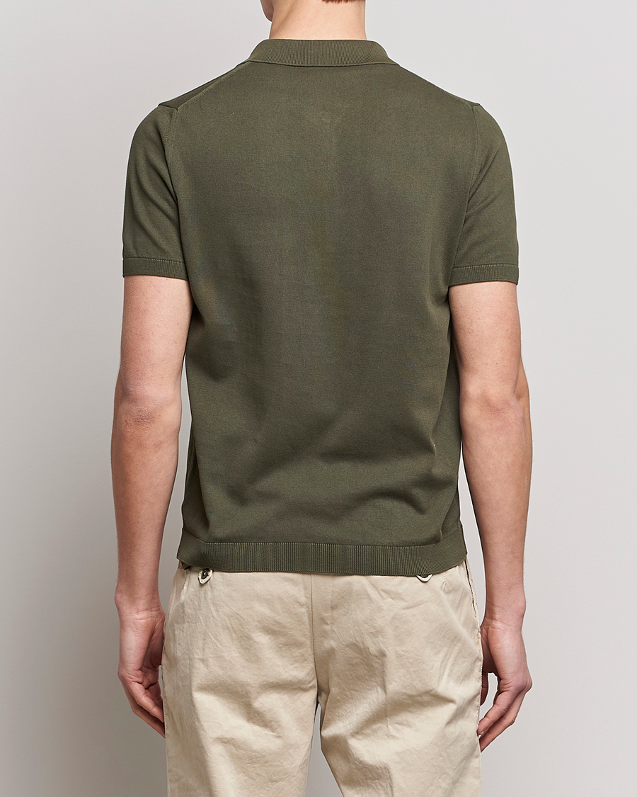 Herre | Pikéer | Oscar Jacobson | Otto Short Sleeve Zip Polo Olive
