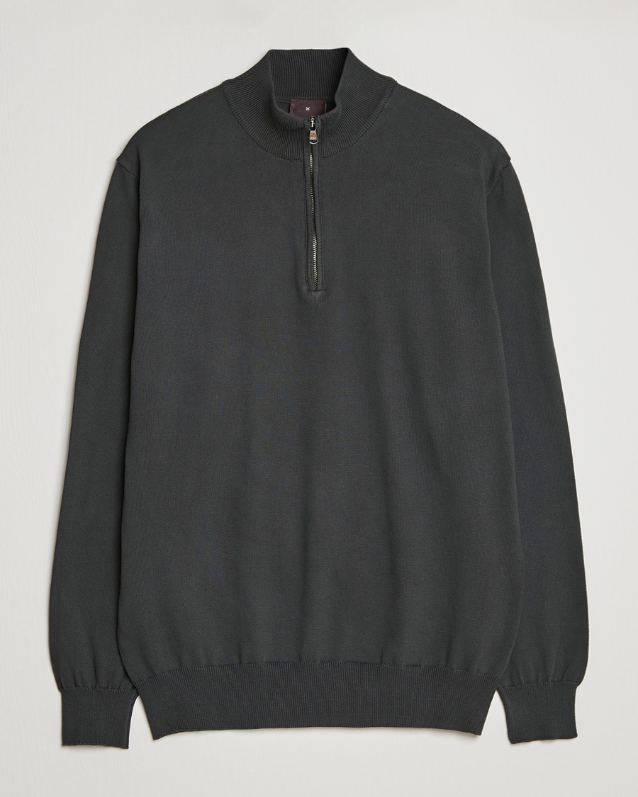 Herre | Gensere | Oscar Jacobson | Pat Cotton Half Zip Green