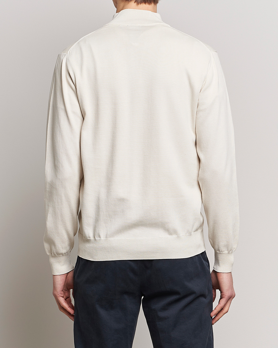 Herre | Gensere | Oscar Jacobson | Pat Cotton Half Zip Off White