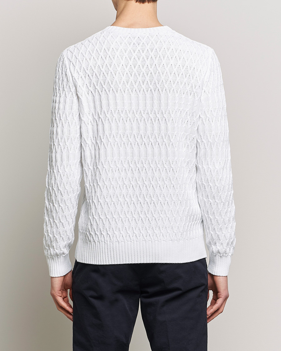 Herre | Gensere | Oscar Jacobson | Cotton Fisherman Sweatshirt White