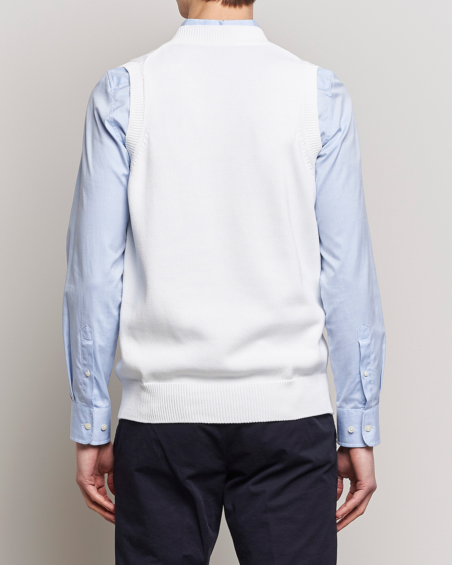 Herre | Gensere | Oscar Jacobson | Lucas Cable Knitted Vest White