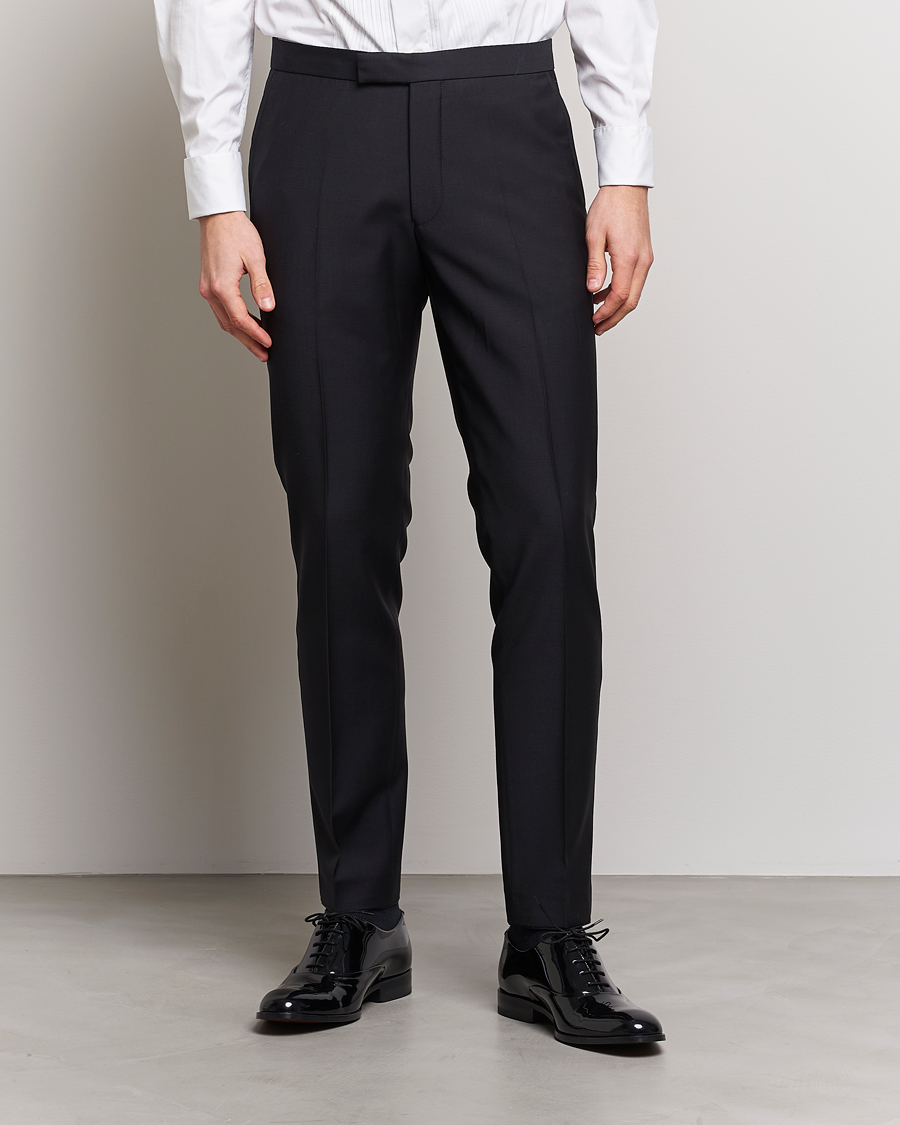 Herre | Smokingbukser | Oscar Jacobson | Denz Tuxedo Trousers Black