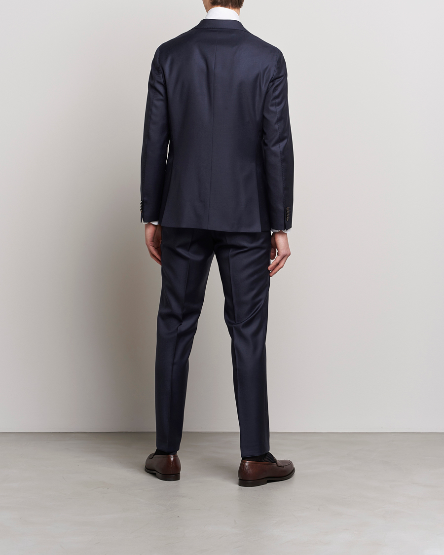 Herre | Bryllupsdress | Oscar Jacobson | Ego Loro Piana Zelander Merino Wool Suit Navy