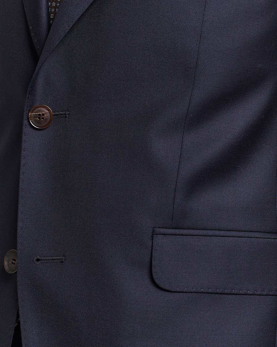 Herre | Dresser | Oscar Jacobson | Ego Loro Piana Zelander Merino Wool Suit Navy