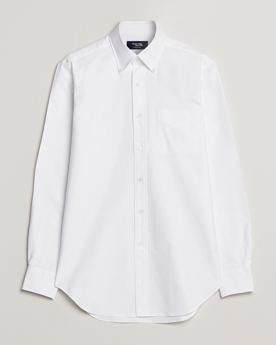 Herre | | Kamakura Shirts | Slim Fit Oxford BD Shirt White