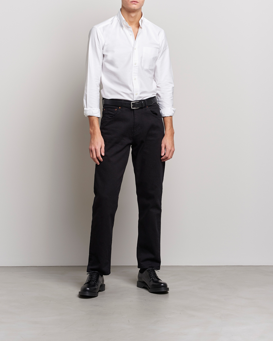 Herre | Skjorter | Kamakura Shirts | Slim Fit Oxford BD Shirt White