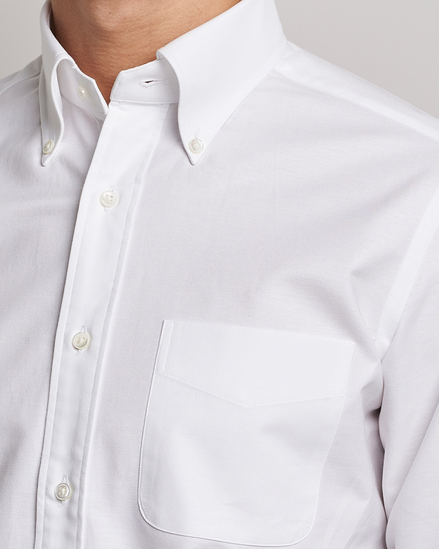 Herre | Skjorter | Kamakura Shirts | Slim Fit Oxford BD Shirt White
